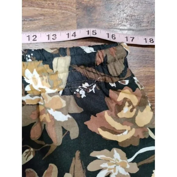 Joie Womens Linen Flowh Boho Artsey Floral Drawstring Pants L - Picture 9 of 13